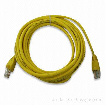 Cat5e Patch Card with RoHS Approval, Available in Various Colors and Lengths